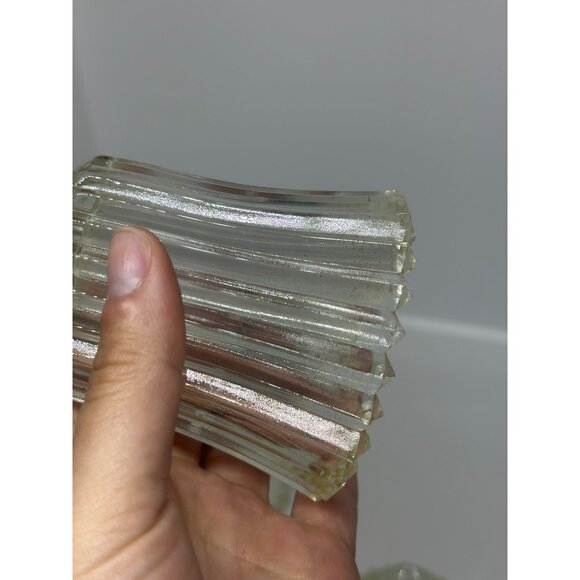 VTG Homco Royal Jewelite #1193 Glass Votive Candle Holders 4" Set of 4 Peg Base - Picture 8 of 9